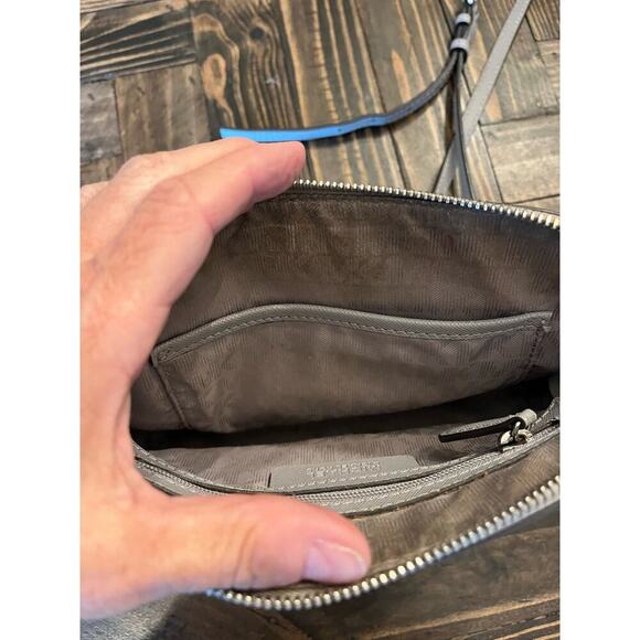 Michael Kors Small Cindy Dome Grey Crossbody Purse Neutral Classy Preppy Stains - Picture 15 of 15